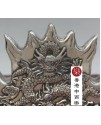 銅鍍銀 精雕雙面單龍筆架